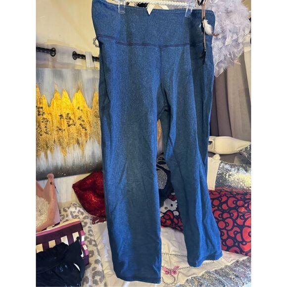 Plus size 2xl:3xl 2/3 mid rise pull on jeggings jeans denim legging reversible - Picture 1 of 5